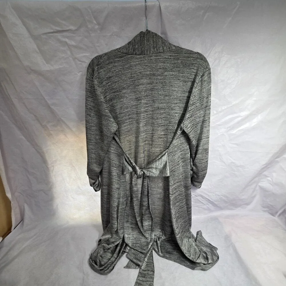Joseph‎ Ribkoff Open Front Draped Cardigan Grey Heathered Size 16 Casual